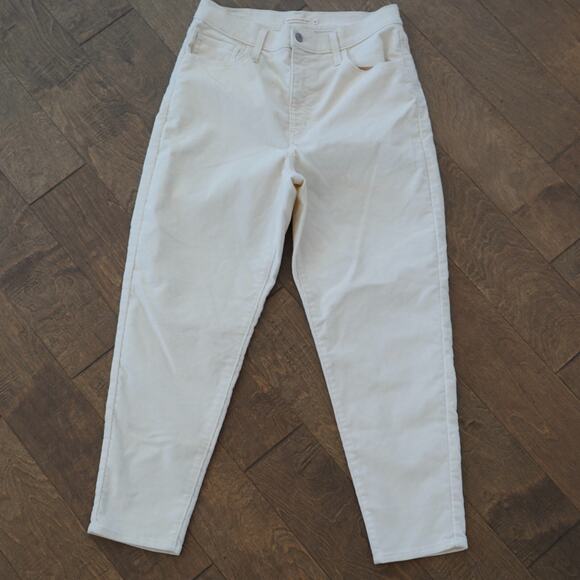Levi's‎ Mom Jeans Womens Size 31 White Corduroy High Waisted Tapered Fit Pockets - Picture 9 of 9